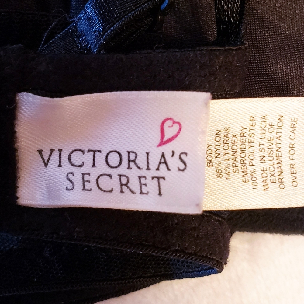 Victoria's Secret Black Underwire Tan Lace Sz 36D - Picture 4 of 5